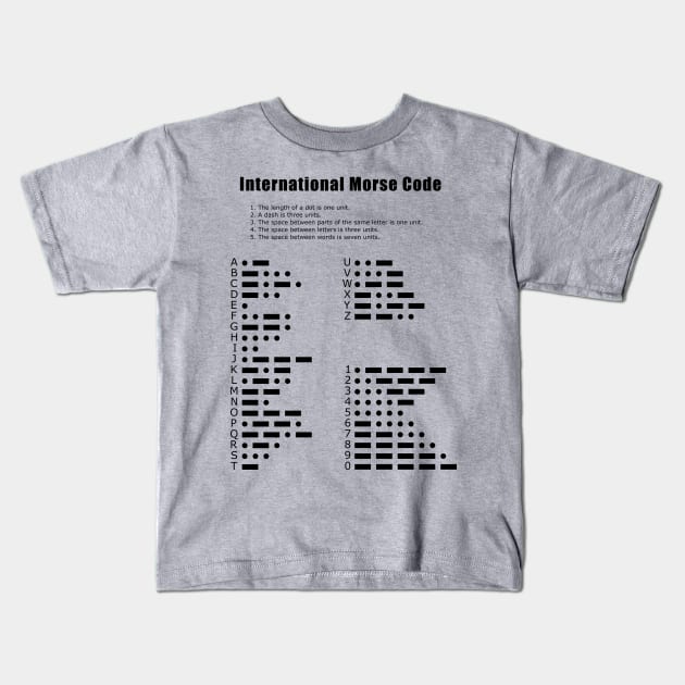 International Morse Code Kids T-Shirt by sovereign120